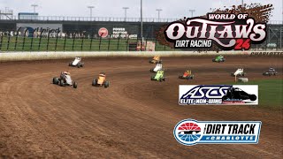 World Of Outlaws 24  ASCS Elite NonWing  The Dirt Track at Charlotte [upl. by Oderfla]