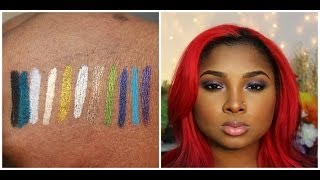 LA Girls Cosmetics Glide gel liner review plus swatches [upl. by Brooks]