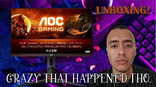 CRAZIEST AND BEST AOC GAMING MONITOR UNBOXING IN YOUTUBE HISTORY AOC AGON 24G2SAE [upl. by Maribeth]