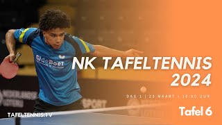 NK Tafeltennis 2024 Dag 1  Tafel 6 [upl. by Htiekal830]