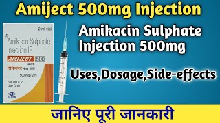 Amiject 500mg InjectionAmikacin 500mg Injection Uses in hindiPharma with Vikram [upl. by Nilok]