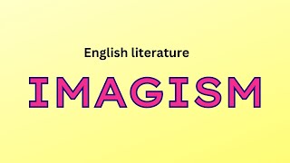 Imagism in English literature Malayalam explanation [upl. by Adaran]