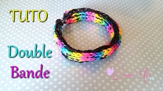 tuto  bracelet double bande rainbow loom [upl. by Aibara165]