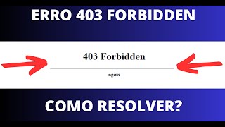 403 Forbidden Como Corrigir [upl. by Orr]