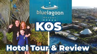 We spend a full week at Blue Lagoon Resort Kos Tour Full Review of Pools Waterpark Food Beach [upl. by Lledniw]