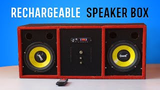 DIY  Powerfull Rechargeable Bluetooth Speaker box for Party [upl. by Novihs]