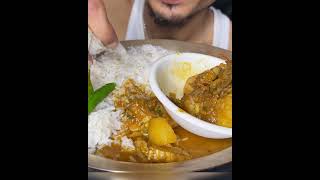 Yummy Spicy Chicken Jhol With Rice shorts mukbang asmr [upl. by Bora]