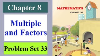 Multiples and Factors class 5 Problem Set 32  Maths Chapter 8  State Board Maharashtra [upl. by Broadbent115]