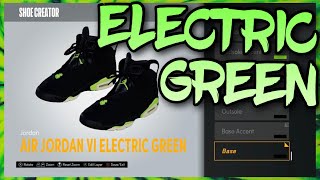 HOW TO MAKE Air Jordan 6 quotElectric Greenquot IN NBA 2K21 NBA 2K21 Shoe Creator [upl. by Ulric61]