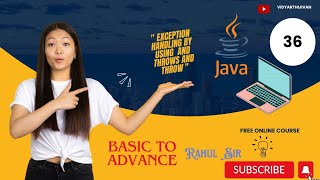 Mastering Exception Handling in Java Using throw and throws [upl. by Rowland]