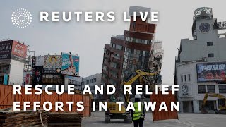 LIVE Ongoing rescue and relief efforts in Taiwan after earthquake [upl. by Manton]