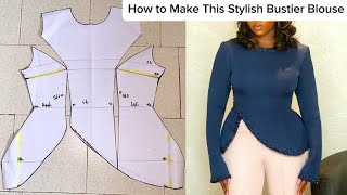 How to make This Stylish Bustier Blouse Bustierblou [upl. by Yrekcaz]