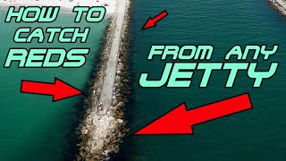 How To Catch REDFISH From Any Jetty  STOP Losing GEAR In Rocks  JETTY Fishing [upl. by Ollie]