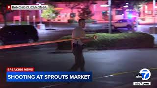 Deputyinvolved shooting reported at Sprouts store in Rancho Cucamonga [upl. by Lenoil]