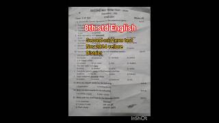 8th std English Second mid term question paper Nov 2024 vellore district [upl. by Aracat]