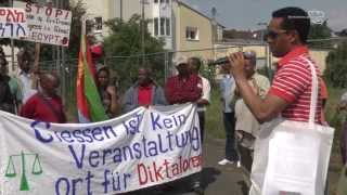 Dr Tadios Tesfu Protest gegen das Eritrea Festival in Gießen [upl. by Lilian]