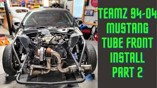 9404 Mustang unwelded TeamZ Tube front install part 2 [upl. by Leatri569]