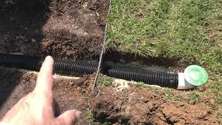 Installing a downspout drain [upl. by Eidahs231]