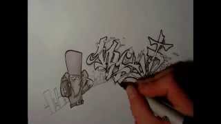 graffiti sketch by KEON  RCA crew  2011  HD [upl. by Eladroc]