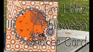 Tim Holtz Halloween Shaker Card [upl. by Nelia535]