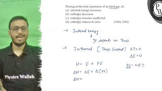 During isothermal expansion of an ideal gas its a internal energ [upl. by Tireb163]