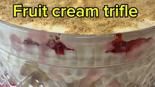 Fruit cream trifle recipe Dessert recipe quick easy desserts custard trifle jelly cream [upl. by Caffrey413]