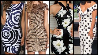 Attractive stunning impressively floral printed bodycon prom dresses outfits ideas designs [upl. by Ettennan718]