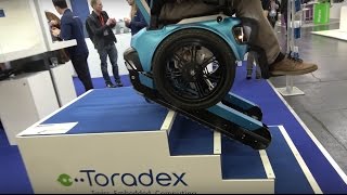 SCEWO stairclimbing wheelchair from ETH Zurich using Toradex at Embedded World 2017 [upl. by Ettennig129]