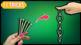 11 ingenious zip tie tricks  useful ideas with zip tie or cable ties that will surprise you💡 [upl. by Atiluap]