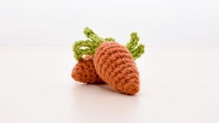 Amigurumi  como hacer una zanahoria en crochet  Bibi Crochet  Carrot English subtitles [upl. by Hun448]