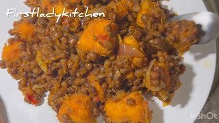 HOW TO PREPARE PIGEON PEAS AND YAM Agbugbu na ji fiofio na ji let’s go Native [upl. by Pail939]