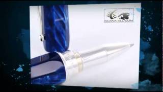 Montegrappa Emblema Celluloid amp Silver Rollerball Pen [upl. by Hameerak]