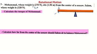 Rotational Motion الحركة الدورانية [upl. by Naoma]