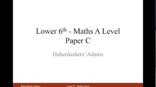 AS Maths  Pure  Practice Paper C  Q2 [upl. by Ylrak]