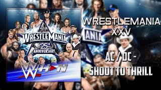 WWE WrestleMania 25  ACDC  Shoot To Thrill Iron Man 2 Version  AE Arena Effects [upl. by Haidadej691]