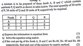 Class 12  Application of Matrices in Business and Economics Problem  8 marks  Matrix Method [upl. by Aihceyt]