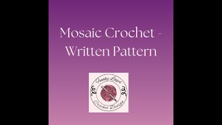 How to Mosaic Crochet [upl. by Oirretna]