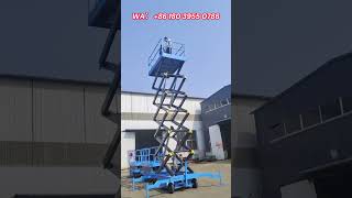 Mobile scissor lift platform is a special equipment for aerial work [upl. by Strickland790]