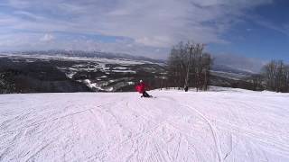 スノーボードカービング Mtkamoi Newもとちゃんの滑り Snowboard Carving [upl. by Nomahs]