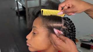 Looking For A New Braid Style for You or Your Kid  Try This  Stitch Braids  Kids Braids [upl. by Lorine]