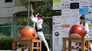 黒崎祇園山笠 2014 第二回藤田祭り 八幡中央祇園山笠太鼓披露② [upl. by Akirej]