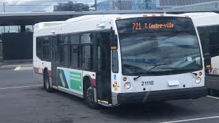 RTL Longueuil 2011 Novabus lfs 21118 Ride on Route 721 REM Shuttle to Brossard from TCV [upl. by Alaaj]