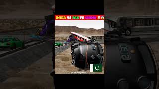 India🇮🇳 vs China🇨🇳 vs Pakistan🇵🇰  Broken Track Crossing Challenge💥⁉️  shortsfeed trending [upl. by Euginom]