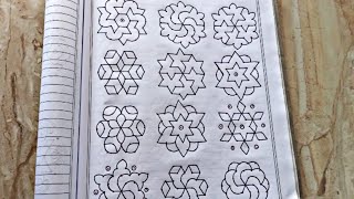 7×4 புள்ளி கோலங்கள் Easy dot kolam designs for beginners Easy rangoli Easy Dot kolam muggulu [upl. by Checani]