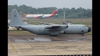 HD MAO  Argentina Air Force Lockheed L10030 Hercules Manaus SBEG [upl. by Anestassia]