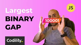 Finding largest binary gap using JavaScript while loop  practice for Codility test [upl. by Sheedy]