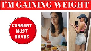 I am gaining weight AGAIN 4 WEIGHT GAIN MUST HAVES for skinny girls to gain weight FAST [upl. by Sophie9]