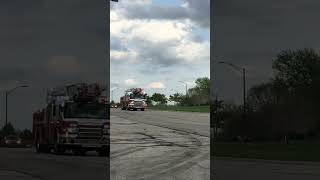 Lenexa KS FD Quint 95 Responding 41517 [upl. by Enomis]