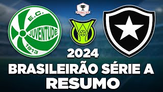 JUVENTUDE 3 x 2 BOTAFOGO AO VIVO  BRASILEIRÃO SÉRIE A 2024  22ª RODADA  NARRAÇÃO [upl. by Nylssej]