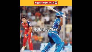 pollard vs starc fight 🏏ipl [upl. by Amalburga]